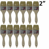 12 x Kana White Bristle Wood Handle Laminating Brush