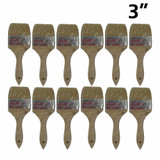 12 x Kana White Bristle Wood Handle Laminating Brush