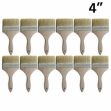 12 x Kana White Bristle Wood Handle Laminating Brush