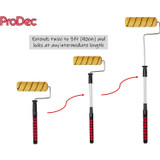 Prodec Hercules 9" Telescopic Frame & Medium Pile 3 x Emulsion/Masonry Sleeve & Paint Tray Prodec Hercules 9" Telescopic Frame & Medium Pile 3 x Emulsion/Masonry Sleeve & Paint Tray