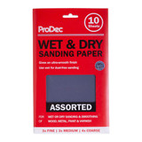 ProDec 10 pk Assorted Grits Wet and Dry Half Size