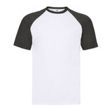 Fruit of the Loom Mens Valueweight Short Sleeve Baseball T-Shirt
