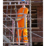 Supertouch Hi Vis 3 Band Combat Trousers Orange