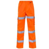 Supertouch Hi Vis 3 Band Combat Trousers Orange CK882-F