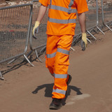Supertouch Hi Vis 3 Band Combat Trousers Orange CK882-F