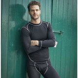 JCB Base Layer Top Long Sleeve Black D+SA