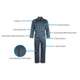 Fort Stud Front Boilersuit 344