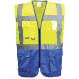 Portwest Warsaw Hi-Vis Contrast Executive Vest C476