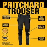 Dewalt Pritchard Pro Stretch Trouser with Elasticated Hem Grey/Black