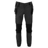 Dewalt Pritchard Pro Stretch Trouser with Elasticated Hem Grey/Black