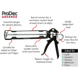 ProDec Advance 400ml Revolving Caulking Gun PRCG11
