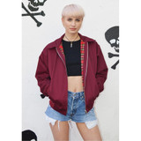 Classic British Harrington Jacket Ladies/Unisex Burgundy