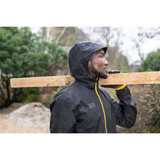JCB Waterproof Hooded Jacket Black JCB002