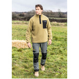 JCB Workwear Borg Fleece Quarter Zip JCB013