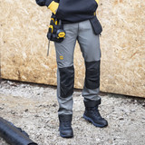 JCB Mens 4-way Stretch Holster Pocket Trousers Grey JCB020