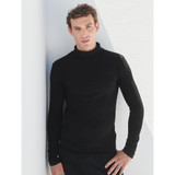 Skinni Fit Men’s Feel Good Stretch Roll Neck Black SF125