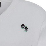 Bowling V Neck Knitted Jumper White