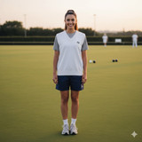 Bowling V Neck Knitted Sleeveless Jumper White