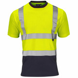 Supertouch Hi-Vis 2 Tone T-Shirt Yellow/Navy SHV-351491-7