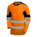 Supertouch System Hi-Vis Eco Long Sleeve Cotton Cool T-Shirt Orange SYS602 ONS-6XL