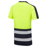 Supertouch Essentials Hi Vis Eco CoolAir 2 Tone Yellow/Navy T-Shirt SHV-352C1-9