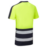 Supertouch Essentials Hi Vis Eco CoolAir 2 Tone Yellow/Navy T-Shirt SHV-352C1-9