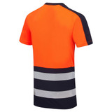 Supertouch Essentials Hi Vis Eco CoolAir 2 Tone Orange/Navy T-Shirt SHV-352D1-9