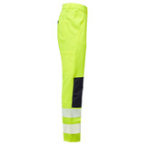 Supertouch Essentials Hi Vis Eco Coolair 4-Way Stretch Yellow Trousers SHV-401RC0-F