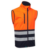 Supertouch Essentials Hi Vis Eco Coolair 2 Tone Orange/Navy Softshell Gilet SHV-104D1-9