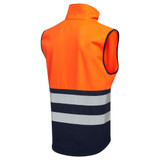 Supertouch Essentials Hi Vis Eco Coolair 2 Tone Orange/Navy Softshell Gilet SHV-104D1-9