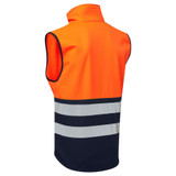 Supertouch Essentials Hi Vis Eco Coolair 2 Tone Orange/Navy Softshell Gilet SHV-104D1-9