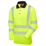 Supertouch Essentials Hi-Vis Eco CoolMax Yellow Long Sleeve Polo SHV-30541-9