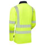 Supertouch Essentials Hi-Vis Eco CoolMax Yellow Long Sleeve Polo SHV-30541-9