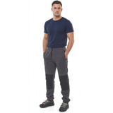 Click Cuffed Knee Pocket Jogging Bottoms Grey FLJBCGY