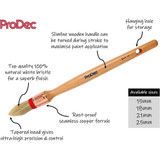 ProDec 4 pc Pointed Pure Bristle Sash Brush Set PWINSB4P