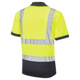Supertouch Hi-Vis 2 Tone Bird Eye Short Sleeve Polo Shirt Yellow SHV-30S491-7 
