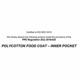 Supertouch Polycotton Food Coat Navy 571N1-7