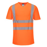 Portwest Hi-Vis Cotton Comfort Mesh Insert T-Shirt S179 Orange