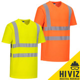 Portwest Hi-Vis Cotton Comfort Mesh Insert T-Shirt S179 Orange
