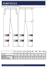 Portwest Classic Iona Rain Trousers Black F441