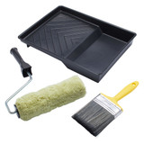 ProDec 9" x 1.75" 4 pc Long Pile Masonry Roller & Brush Set PRRT038