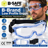 100 x B-SAFE by Beeswift Low Profile Safety Goggles BBNFG