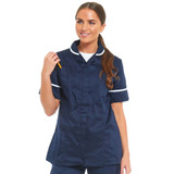 Ladies Health Care Tunic Shirt Navy Blue