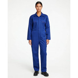 Ladies Zip Front Boiler Suit in Royal Blue