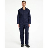 Ladies Zip Front Boiler Suit in Navy Blue