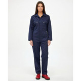 Ladies Zip Front Boiler Suit in Navy Blue
