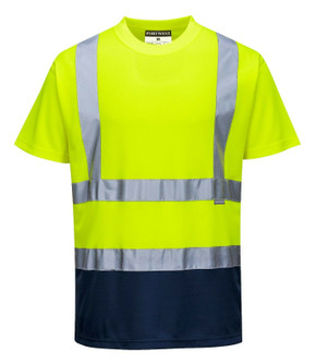 S378 Portwest Two Tone T-Shirt Yellow/Navy