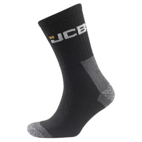 D-W0 JCB 4 PAIR PACK SOCKS GREY