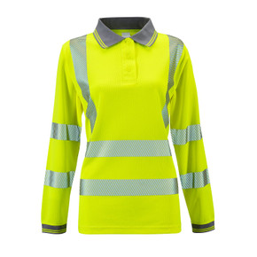 Supertouch Ladies Hi Vis Yellow Jaya Birds Eye Polo