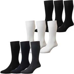 Fresh Feel Cotton Ribbed (3 Pack) Socks 6-11